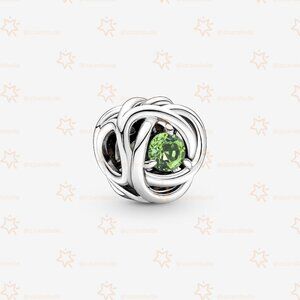 Pandora August Spring Green Eternity Circle Charm